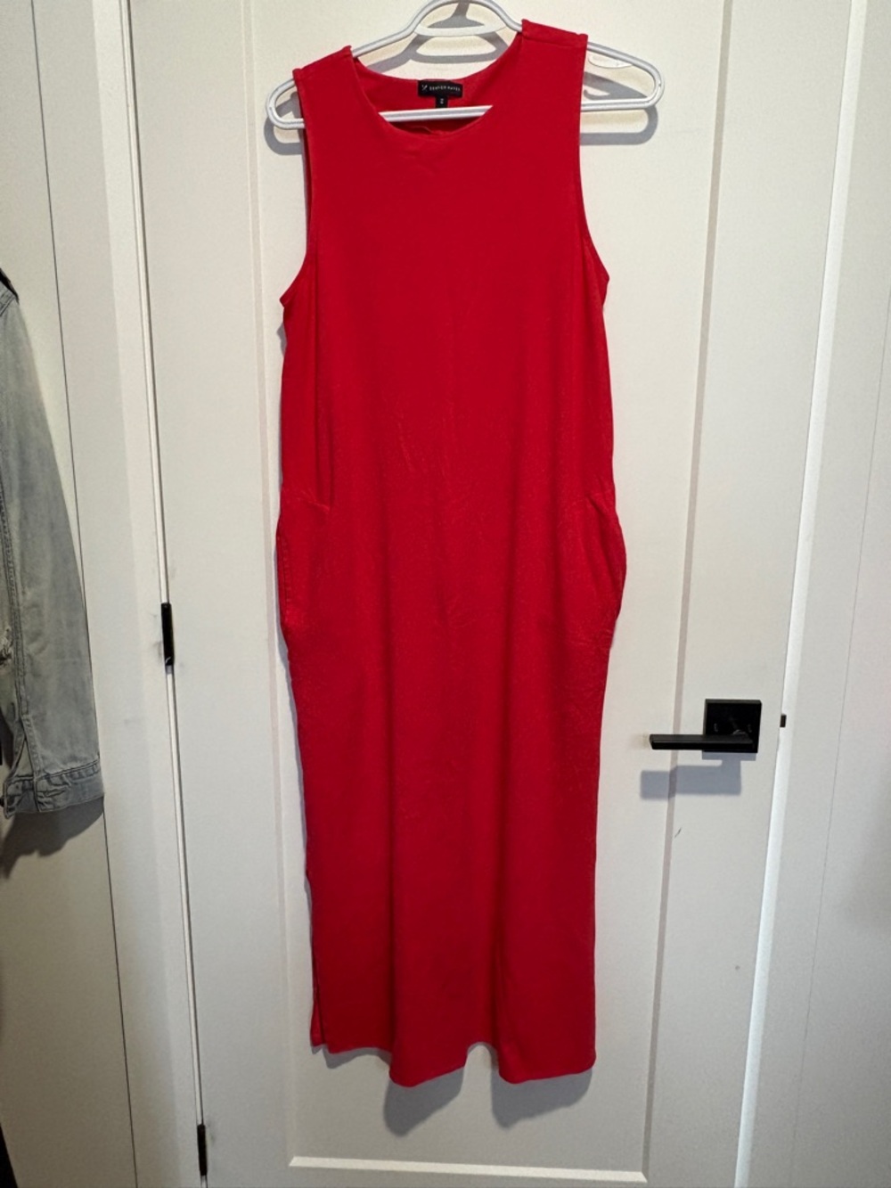 Denver Hayes Sleeveless Red Maxi Dress